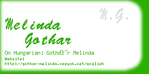 melinda gothar business card